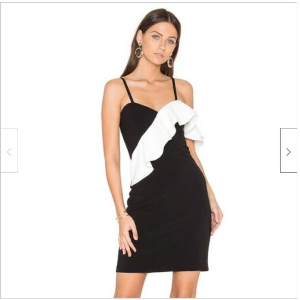 NWT Black and White Ruffle Dress